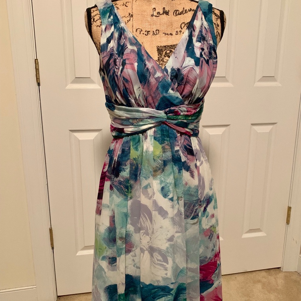 Floral watercolor dress